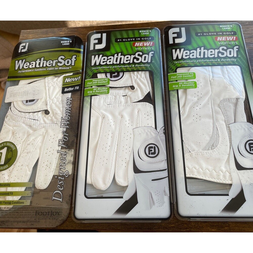 WOMEN'S New FootJoy WeatherSof 3-Pack Golf Gloves - Fits Left Hand Large
